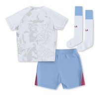 Camisa de Futebol Aston Villa Equipamento Secundário Infantil 2023-24 Manga Curta (+ Calças curtas)